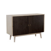 Orleans Furniture - Coaster - Ixora 2-door Wood Accent Cabinet White Washed and Black - 953430